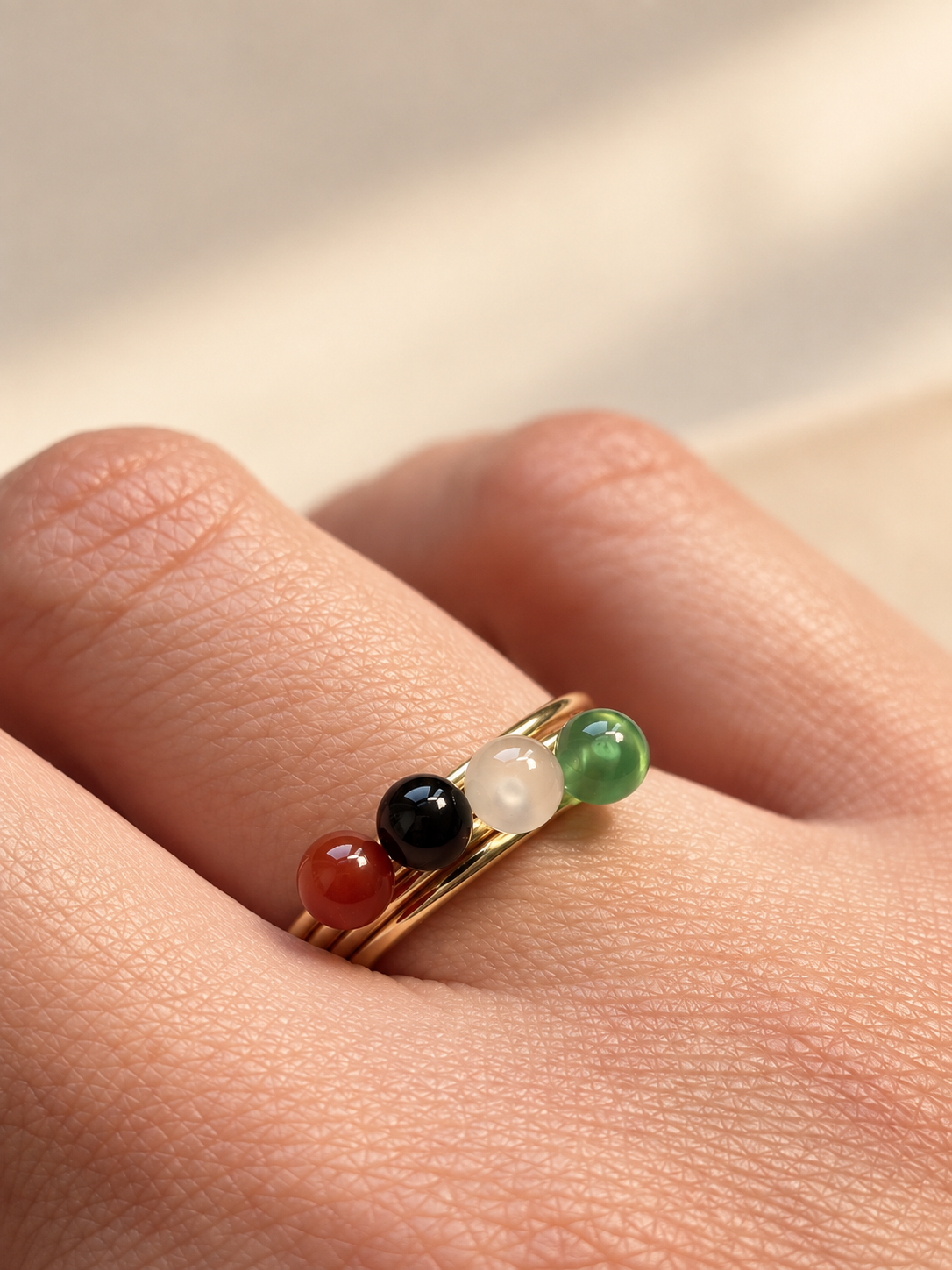 Free Palestine Collection - 4 Ring Stack